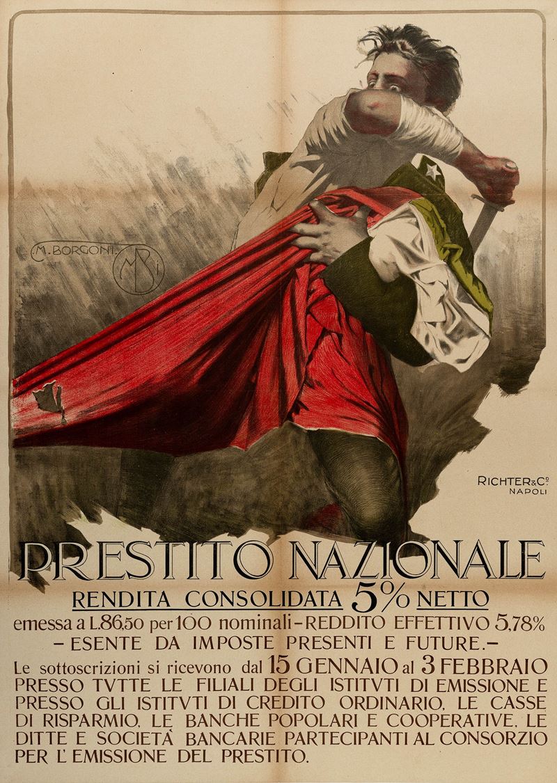 Mario Borgogni : Prestito Nazionale  - Asta Manifesti e Collectible - Cambi Casa d'Aste