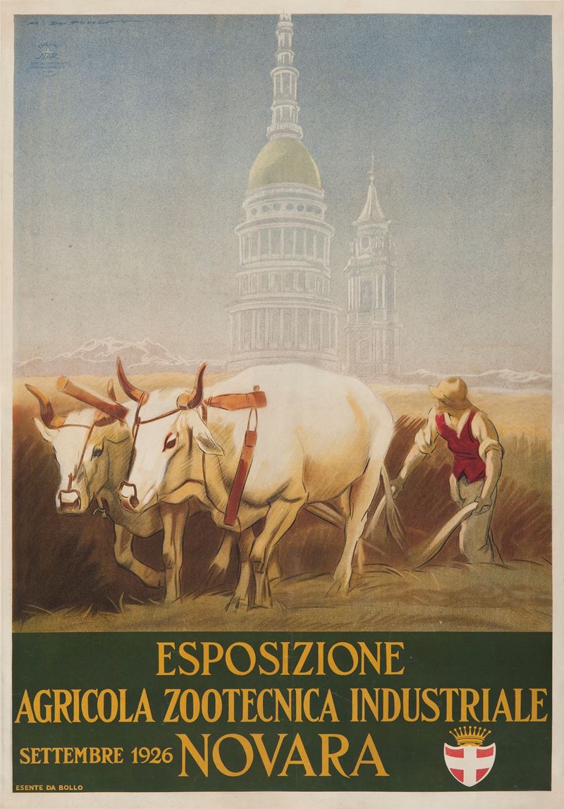 Marcello Dudovich : Esposizione Agricola Zootecnica Industriale, Novara  - Asta Manifesti d'Epoca e Collectible - Cambi Casa d'Aste
