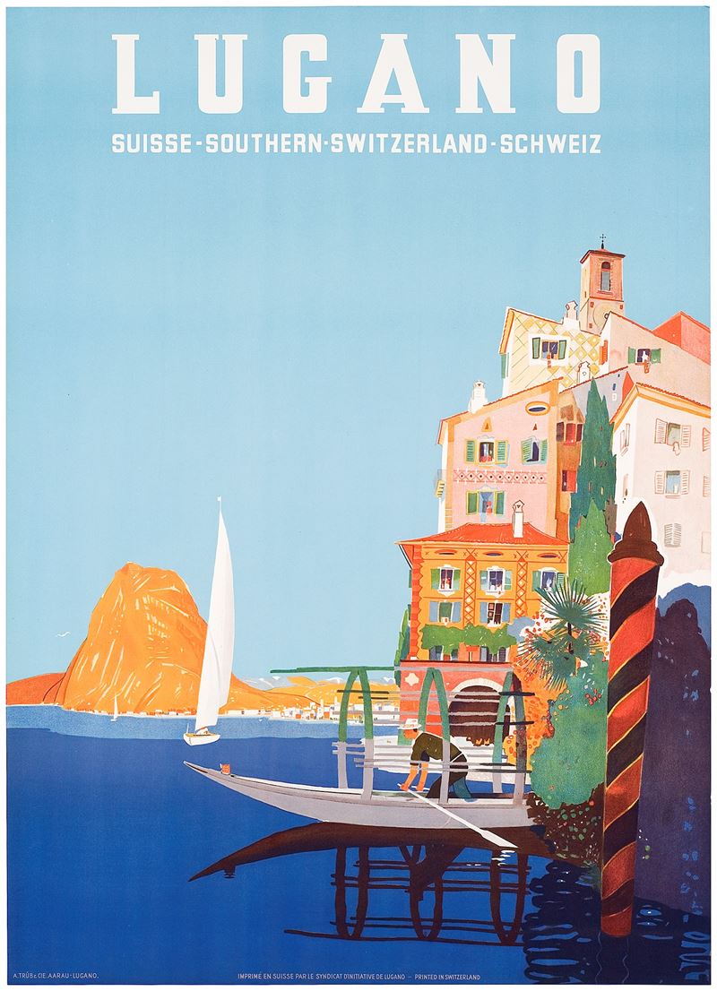 Daniele Buzzi : Lugano  - Auction Vintage Posters and Collectible - Cambi Casa d'Aste