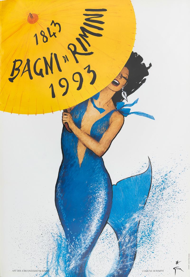 Gruau Renè : Bagni di Rimini.  - Asta Manifesti e Collectible - Cambi Casa d'Aste