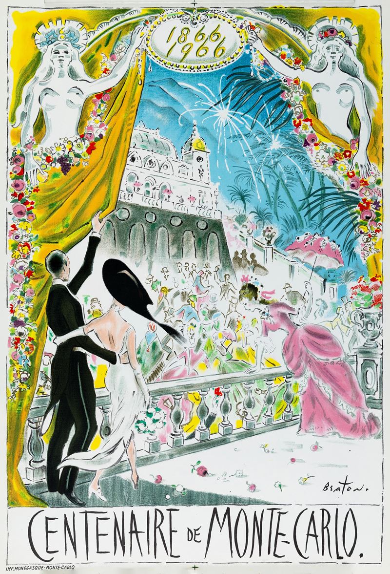 Braton C. : Centenaire de Montecarlo  - Auction Vintage Posters and Collectible - Cambi Casa d'Aste