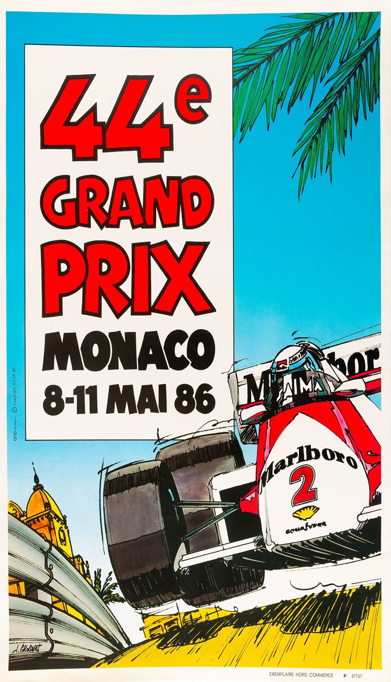 Grognet J. : Grand Prix Monaco 86  - Asta Manifesti e Collectible - Cambi Casa d'Aste