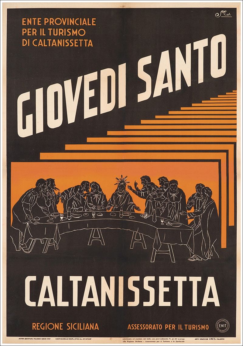 Anonimo : Caltanissetta, Giovedì Santo - ENIT  - Asta Manifesti e Collectible - Cambi Casa d'Aste