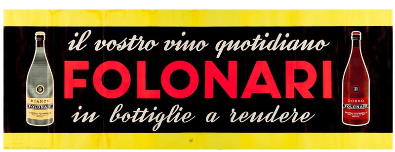 Claudia Morgagni Robaudi : Vini Folonari - Brescia  - Asta Manifesti d'Epoca e Collectible - Cambi Casa d'Aste