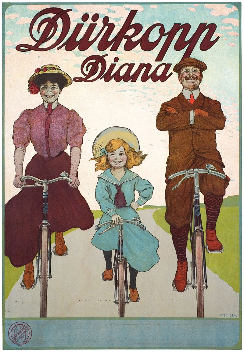 Schoen F. : Dürkopp Diana, Bielefeld  - Auction Vintage Posters and Collectible - Cambi Casa d'Aste