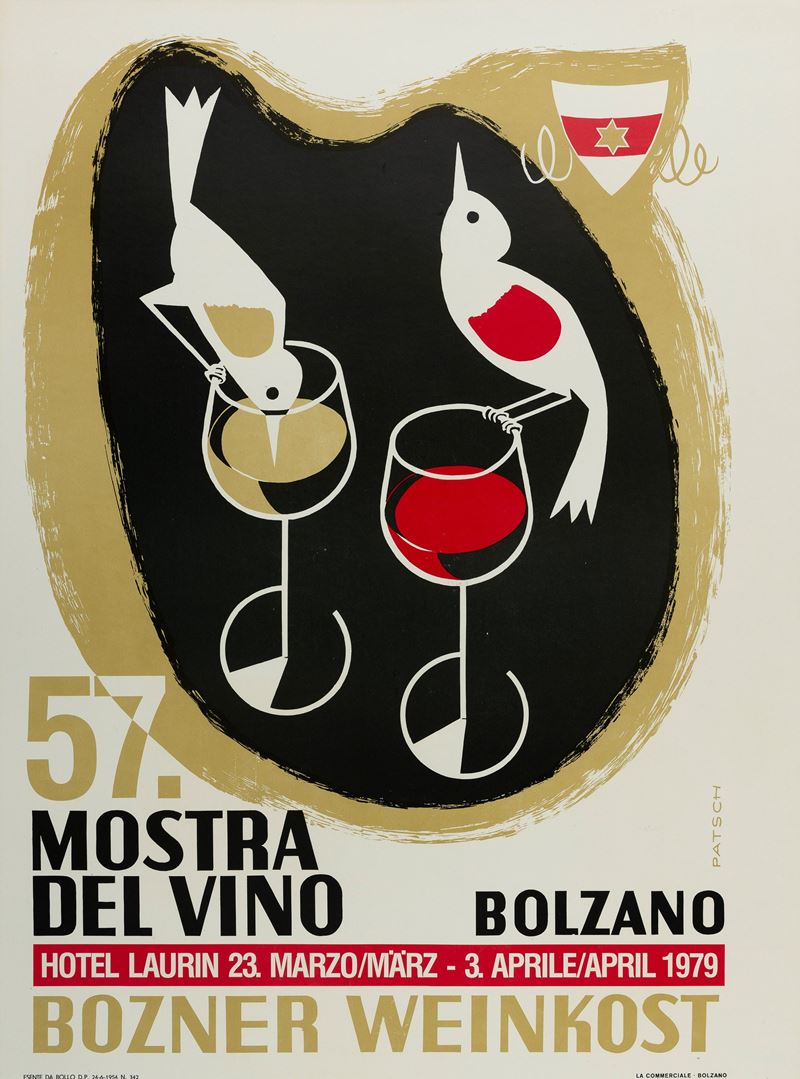 Luis Patsch : 57° Mostra del Vino, Hotel Laurin Bolzano  - Asta Manifesti e Collectible - Cambi Casa d'Aste