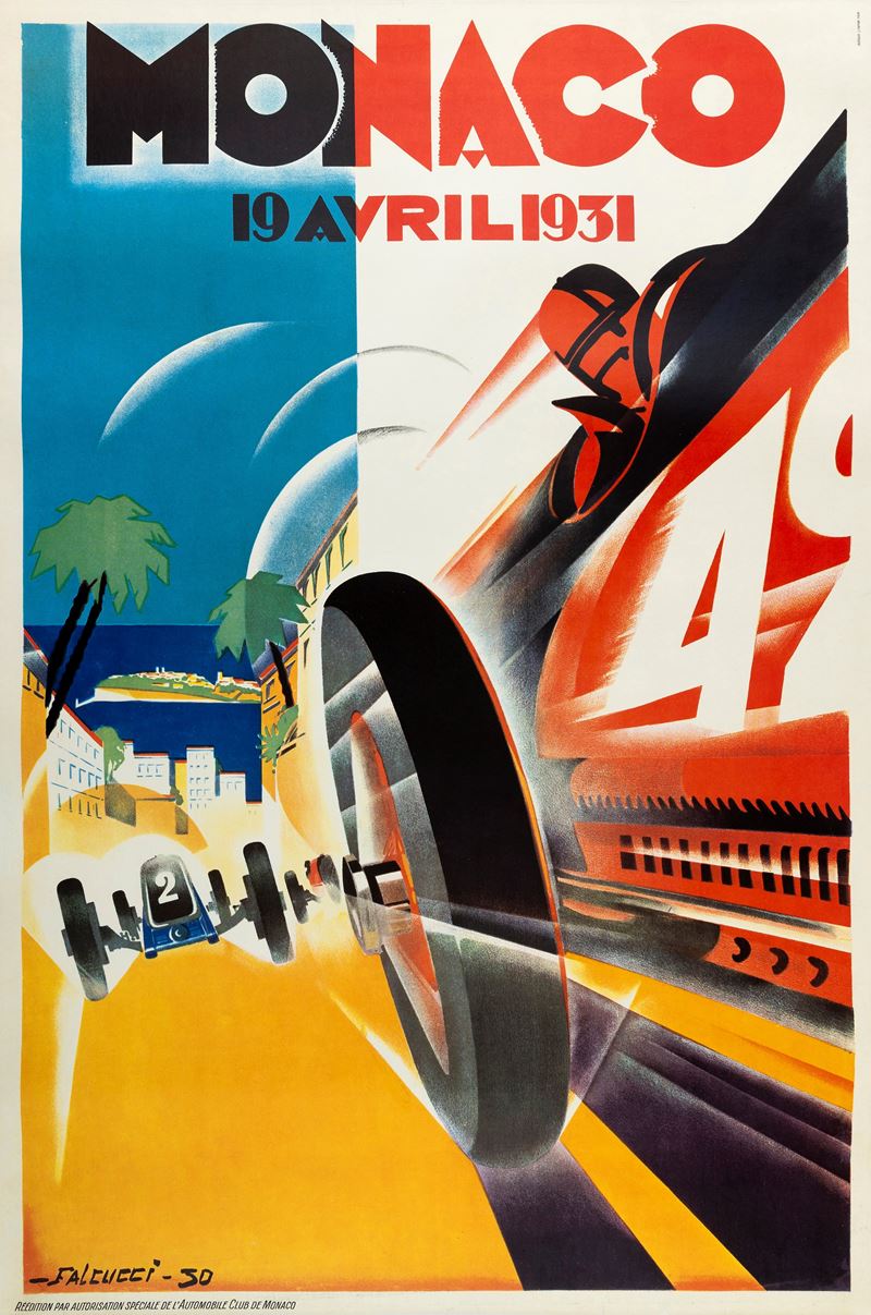 Robert Falcucci : Monaco Grand Prix  - Auction Vintage Posters and Collectible - Cambi Casa d'Aste