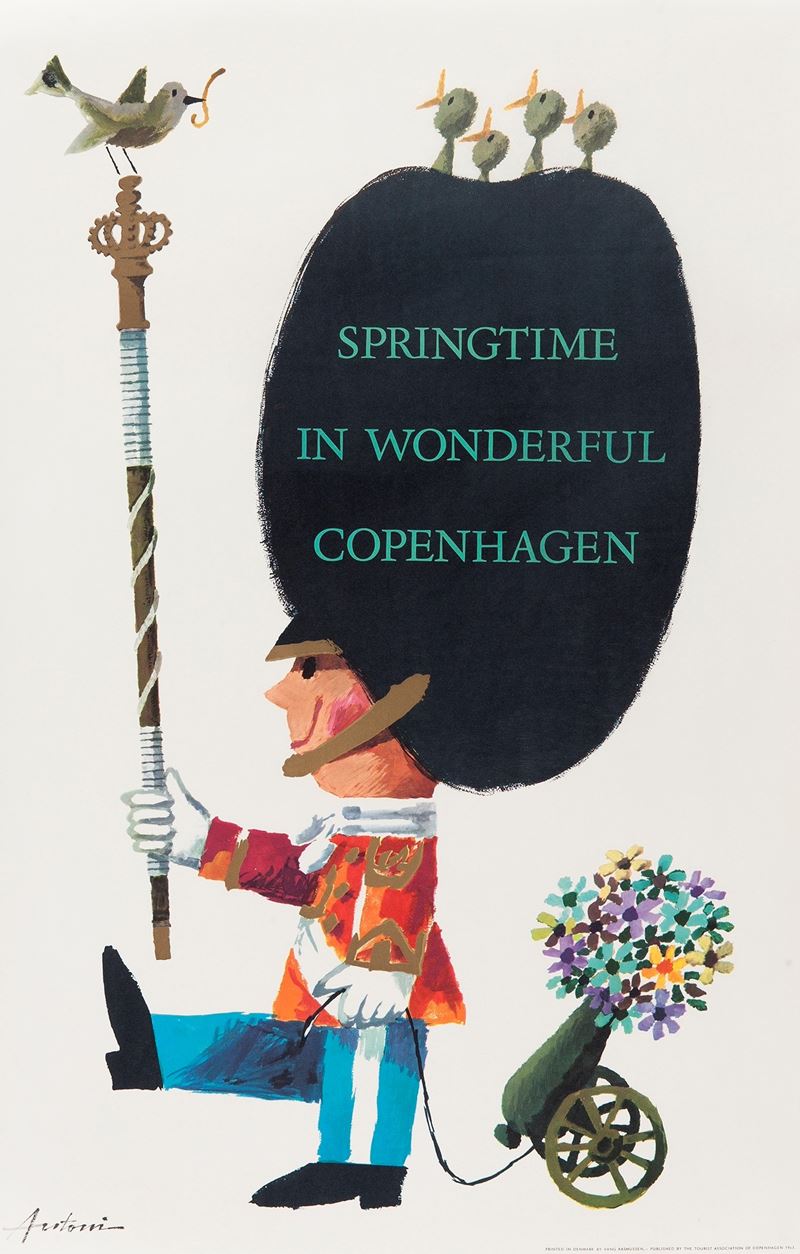 Antoni Ib : Springtime in wonderful Copenhagen  - Auction Vintage Posters and Collectible - Cambi Casa d'Aste