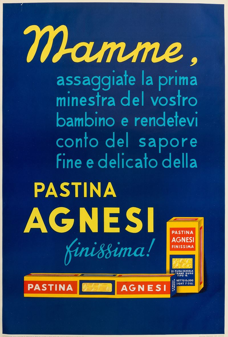 Anonimo : Pastina Agnesi  - Asta Manifesti e Collectible - Cambi Casa d'Aste