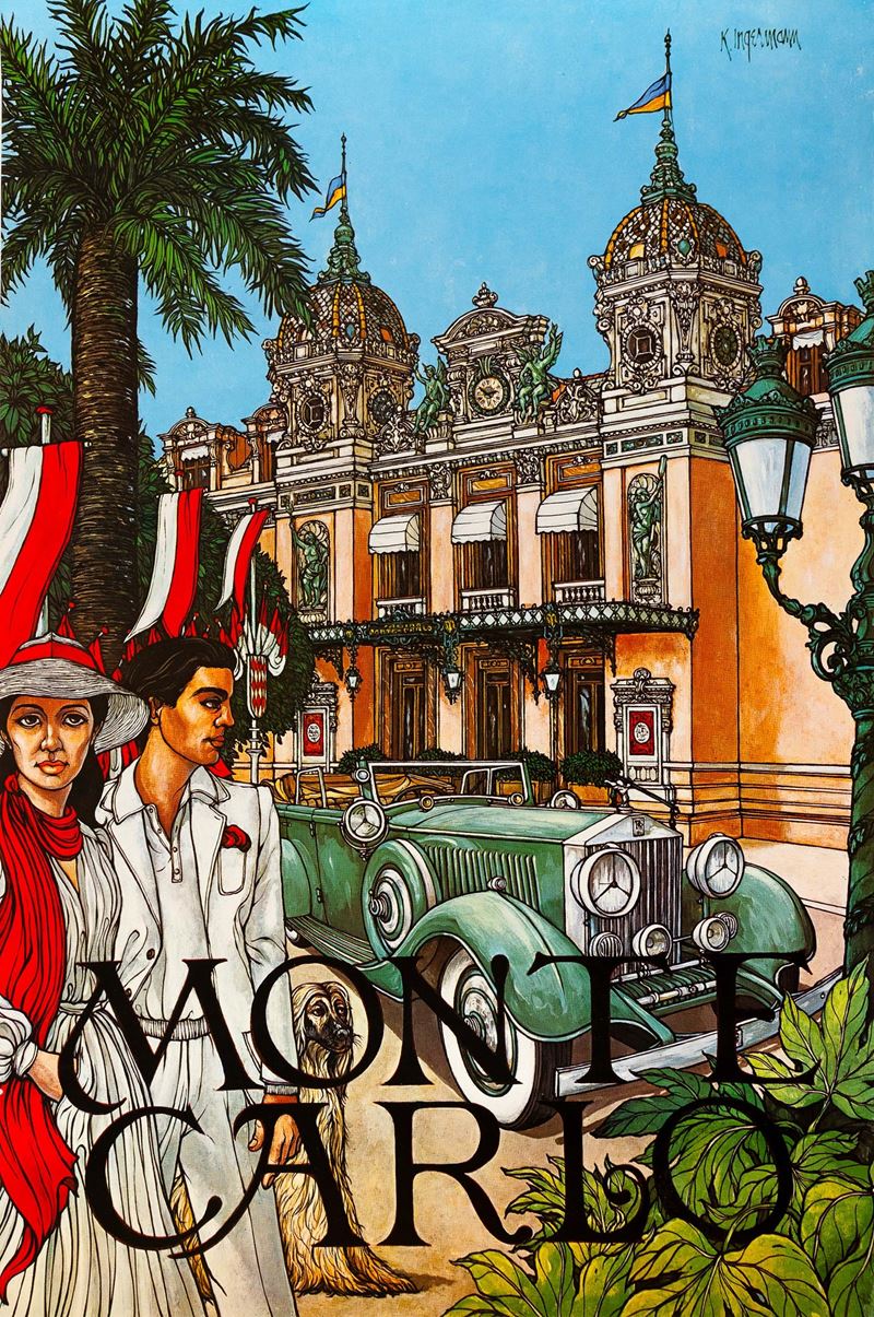 Ingermann Keith : Montecarlo (Casino, Rolls Royce)  - Asta Manifesti e Collectible - Cambi Casa d'Aste