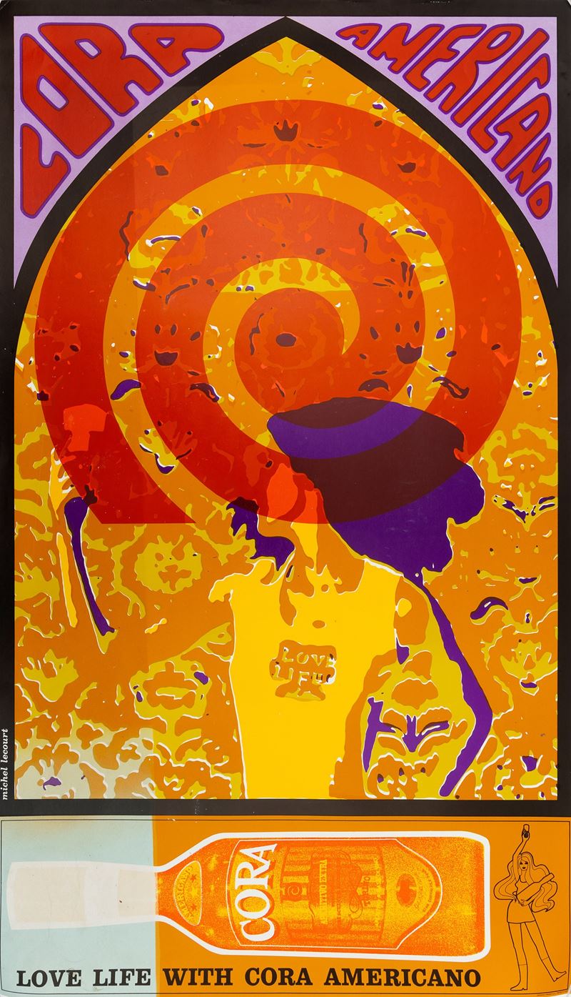 Michel Lecourt : Cora Americano, Vermouth  - Asta Manifesti e Collectible - Cambi Casa d'Aste