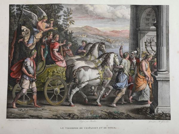 Paul Girardet (1821-1893) Due stampe colorate da dipinti italiani del '500/'600