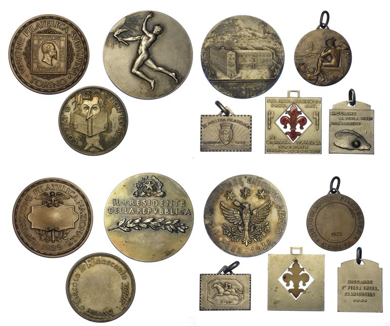 ITALIA. Lotto di otto medaglie.  - Auction Numismatics - Medals and popes - II - Cambi Casa d'Aste