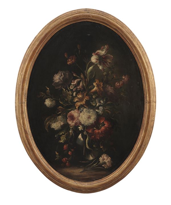Scuola del XIX/XX secolo secolo Natura morta con vaso di fiori