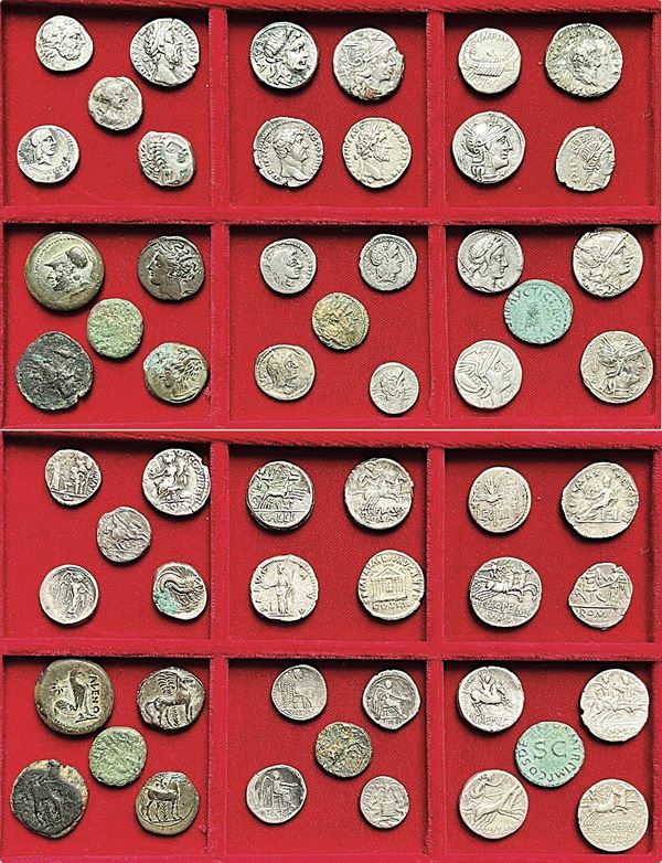 REPUBBLICA E IMPERO ROMANO. Lotto di 28 monete.