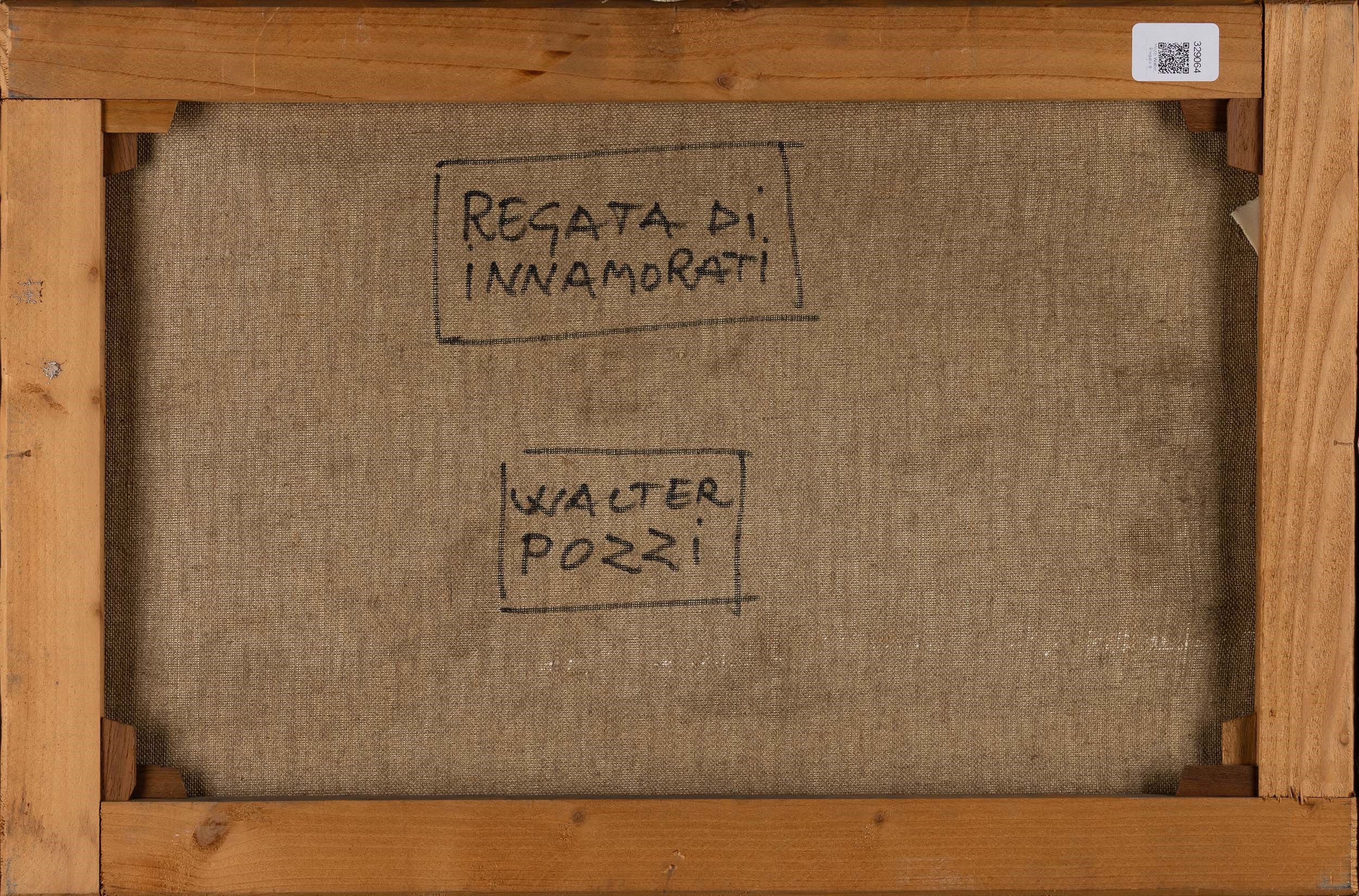 Walter Pozzi - Regata di innamorati - olio su tela