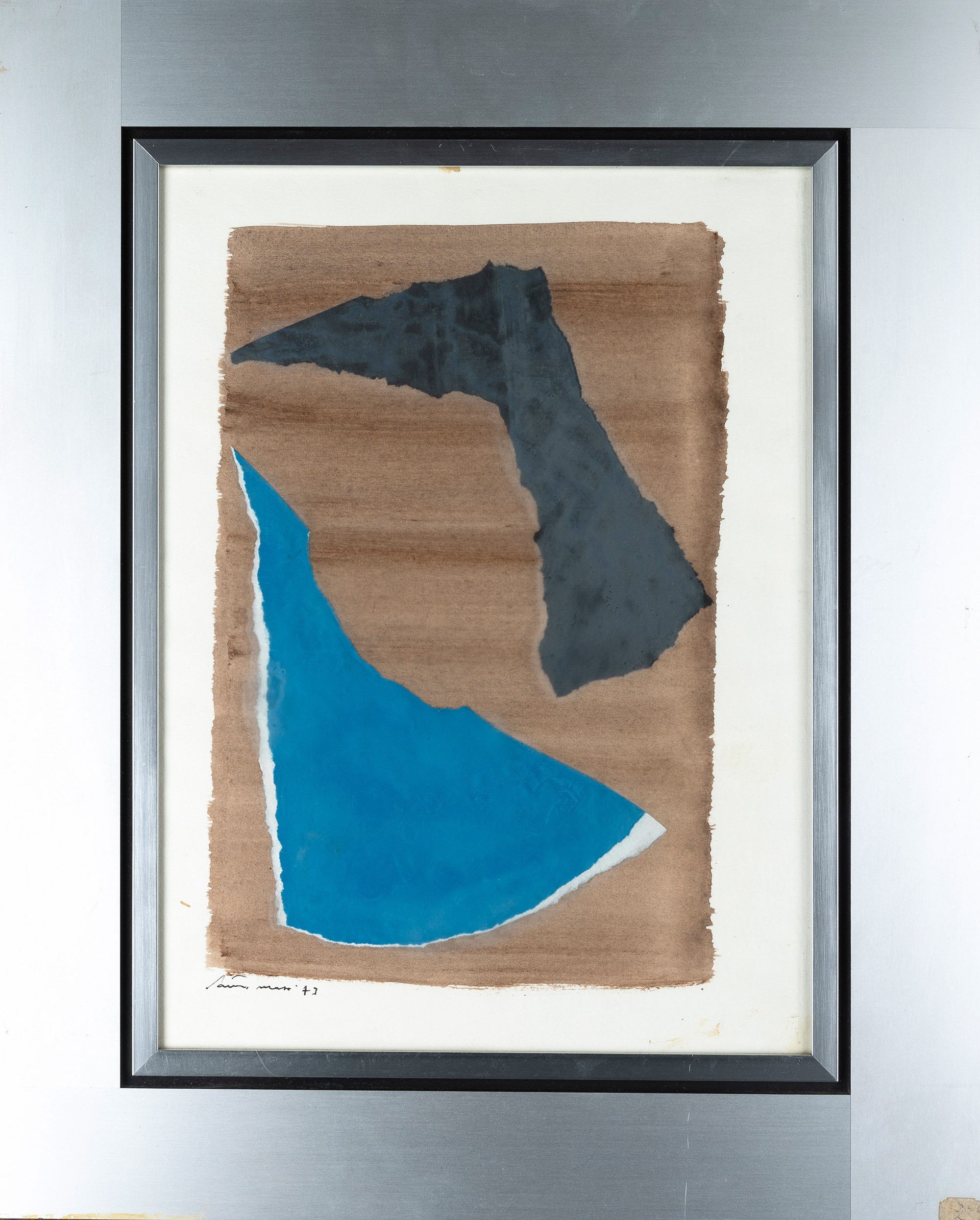 Giuseppe Santomaso - Composizione, gouache e collage