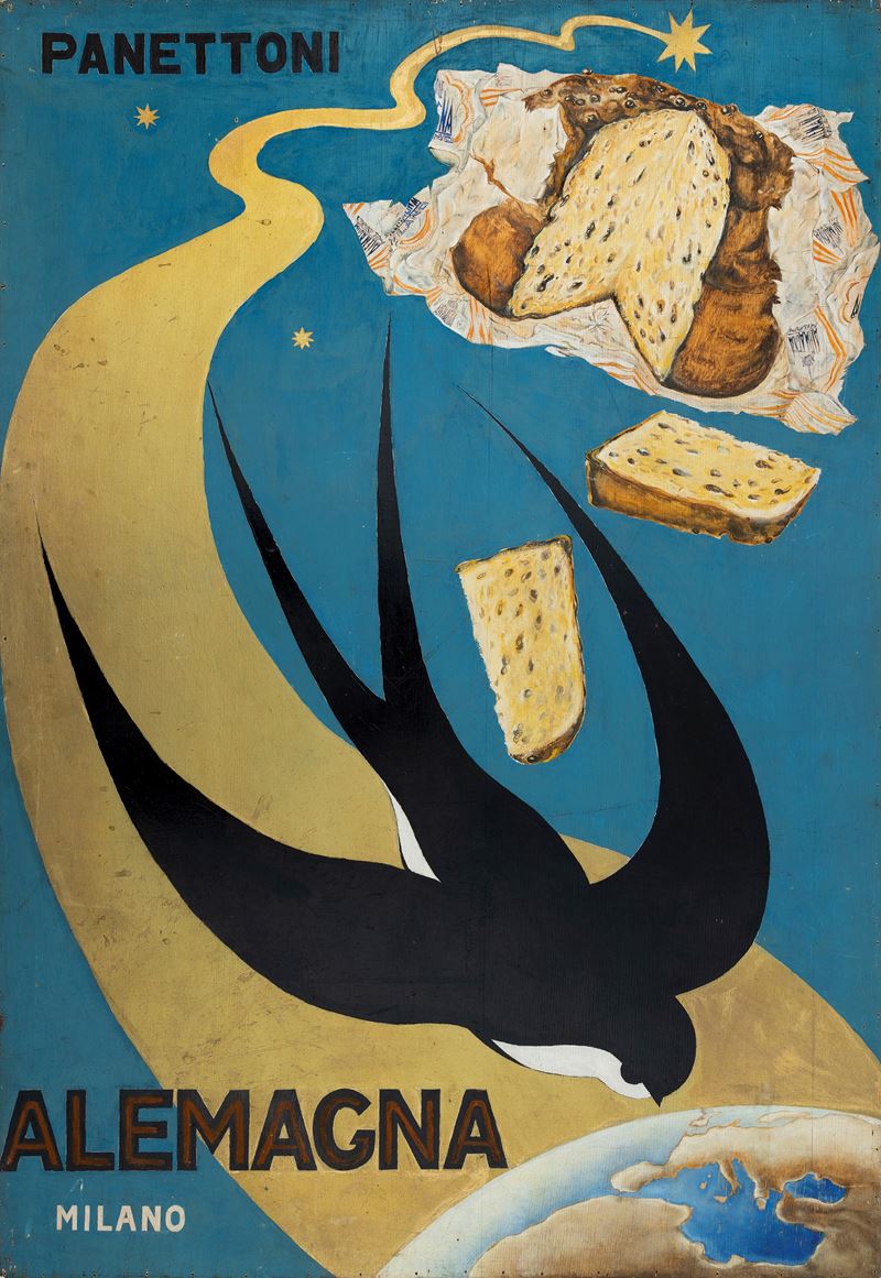 Alberto Ferroni : Panettone Alemagna - Milano  - Asta Manifesti d'Epoca e Collectible - Cambi Casa d'Aste