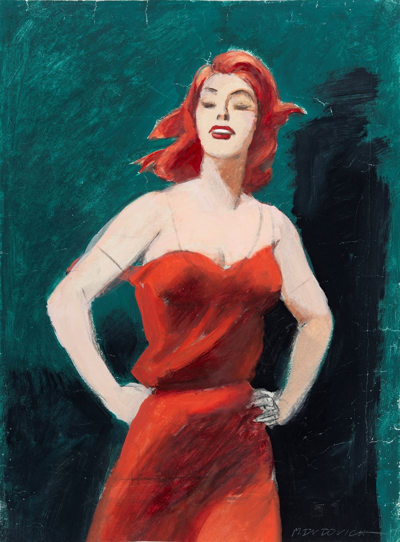 Marcello Dudovich,scuola Marcello Dudovich : Ritratto femminile  - Auction Vintage Posters and Collectible - Cambi Casa d'Aste