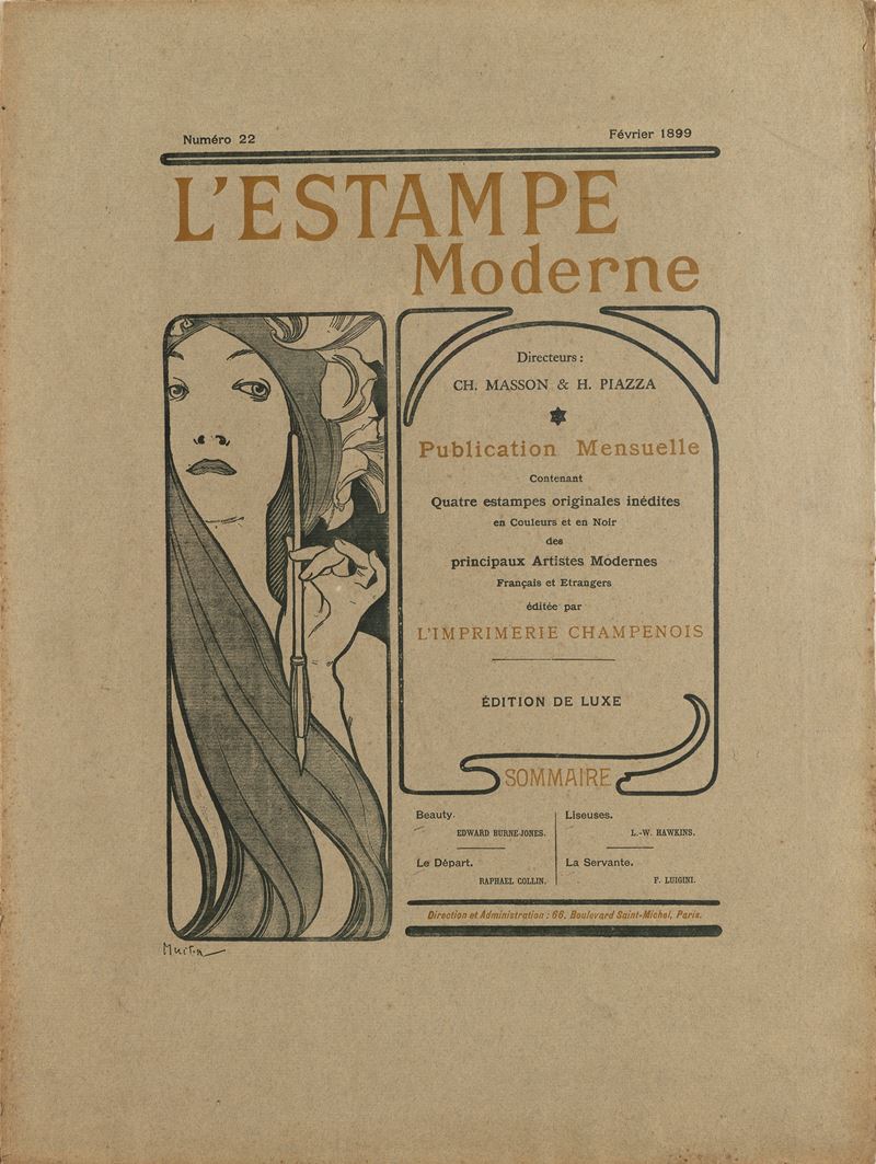 Alphonse Mucha : L’Estampe Moderne n. 22  - Auction Vintage Posters and Collectible - Cambi Casa d'Aste