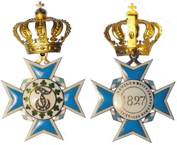 GERMANIA - BAVIERA. ORDINE DELLA REGINA 1827-1918. Insegna dell’Ordine bavarese di Teresa.