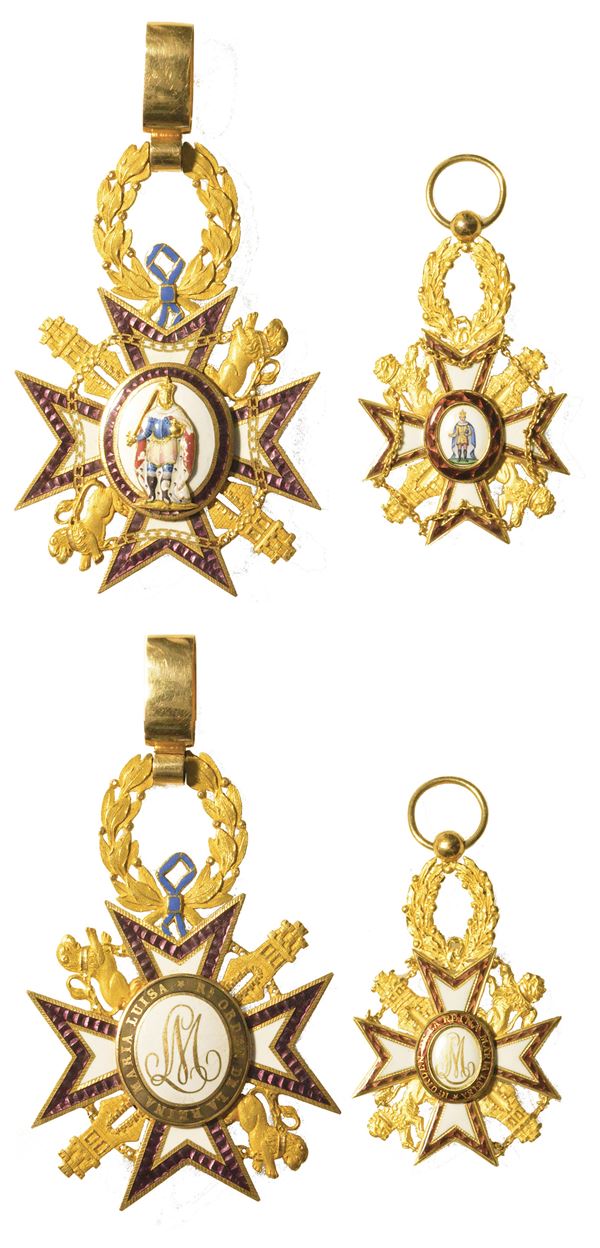 SPAGNA - ORDINE DELLA REGINA, 1792-1977. Lotto di due onorificenze.
