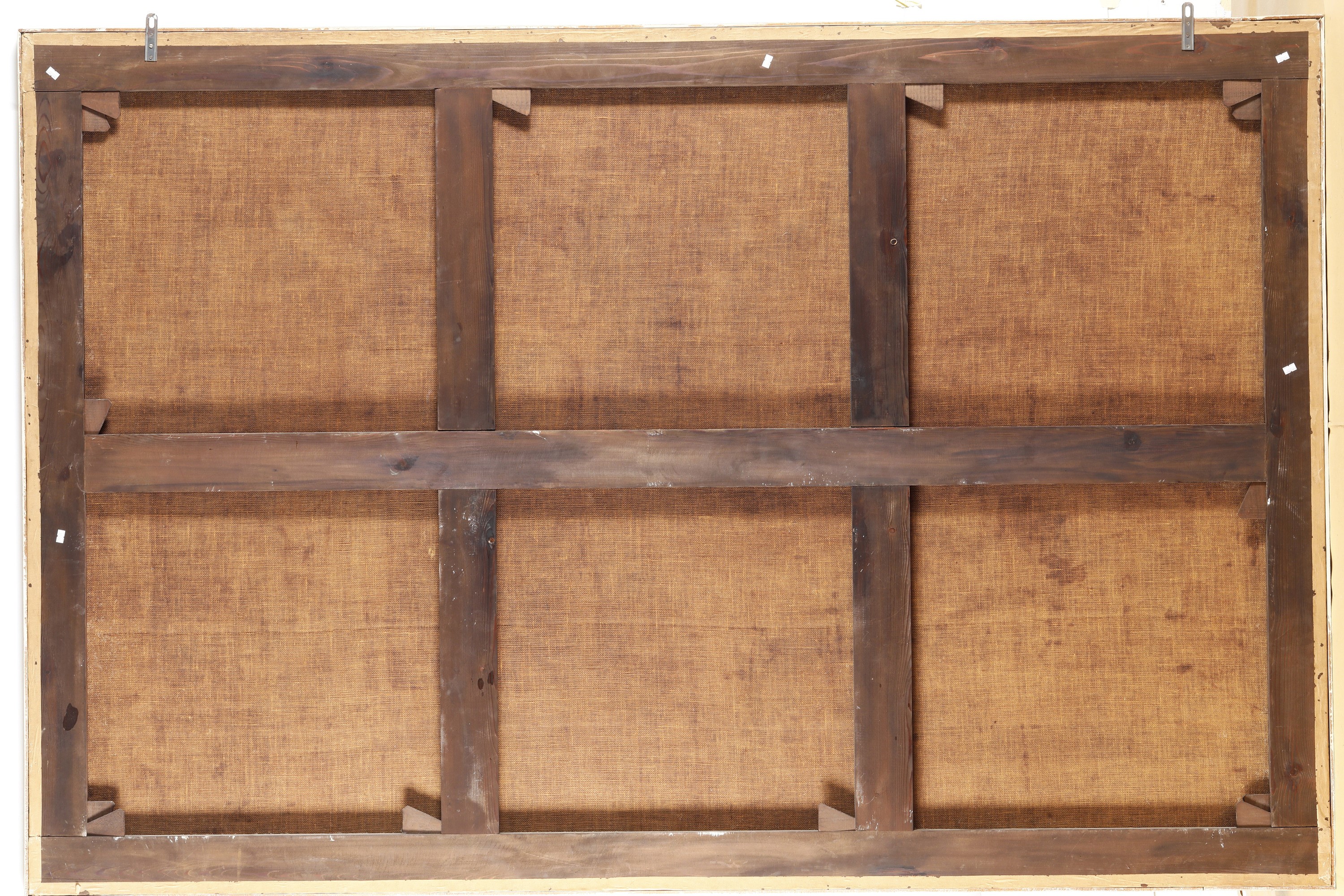 Scuola del XVII secolo Capriccio con porticato e figure