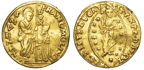VENEZIA. FRANCESCO MOLIN (99° doge: 1646-1655). Zecchino.
