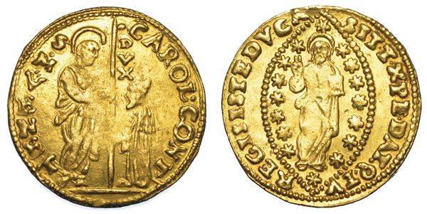 VENEZIA. CARLO CONTARINI (100° doge: 1655-1656). Zecchino.