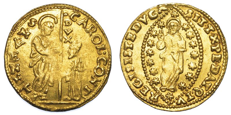 VENEZIA. CARLO CONTARINI (100° doge: 1655-1656). Zecchino.  - Asta Numismatica - I - Cambi Casa d'Aste