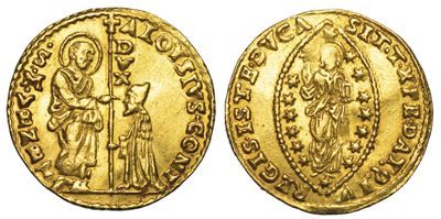 Venezia. Alvise Contarini (106° Doge: 1676-1684). Zecchino.
