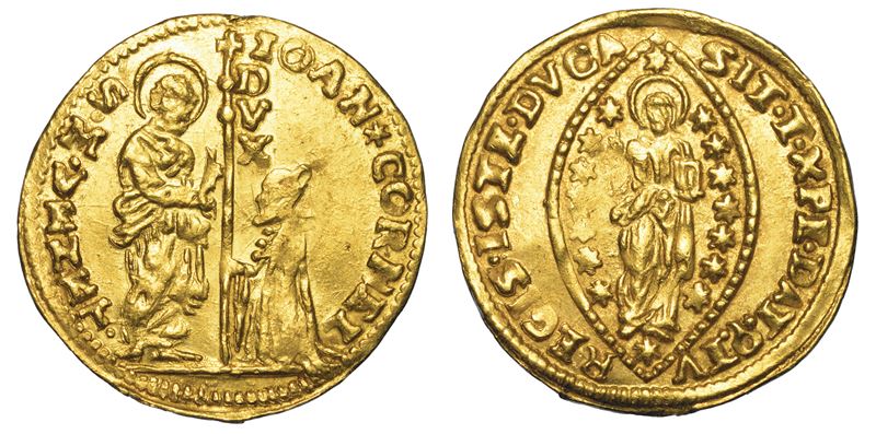 VENEZIA. GIOVANNI II CORNER (111° doge: 1709-1722). Zecchino.  - Asta Numismatica - I - Cambi Casa d'Aste