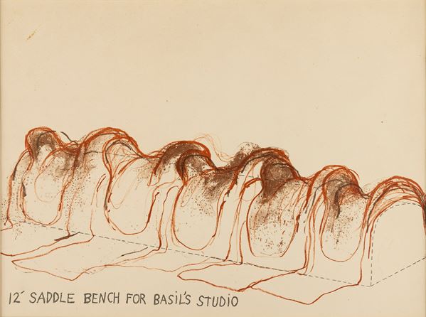 Jim Dine - 12’ Saddle Bench for Basils Studio