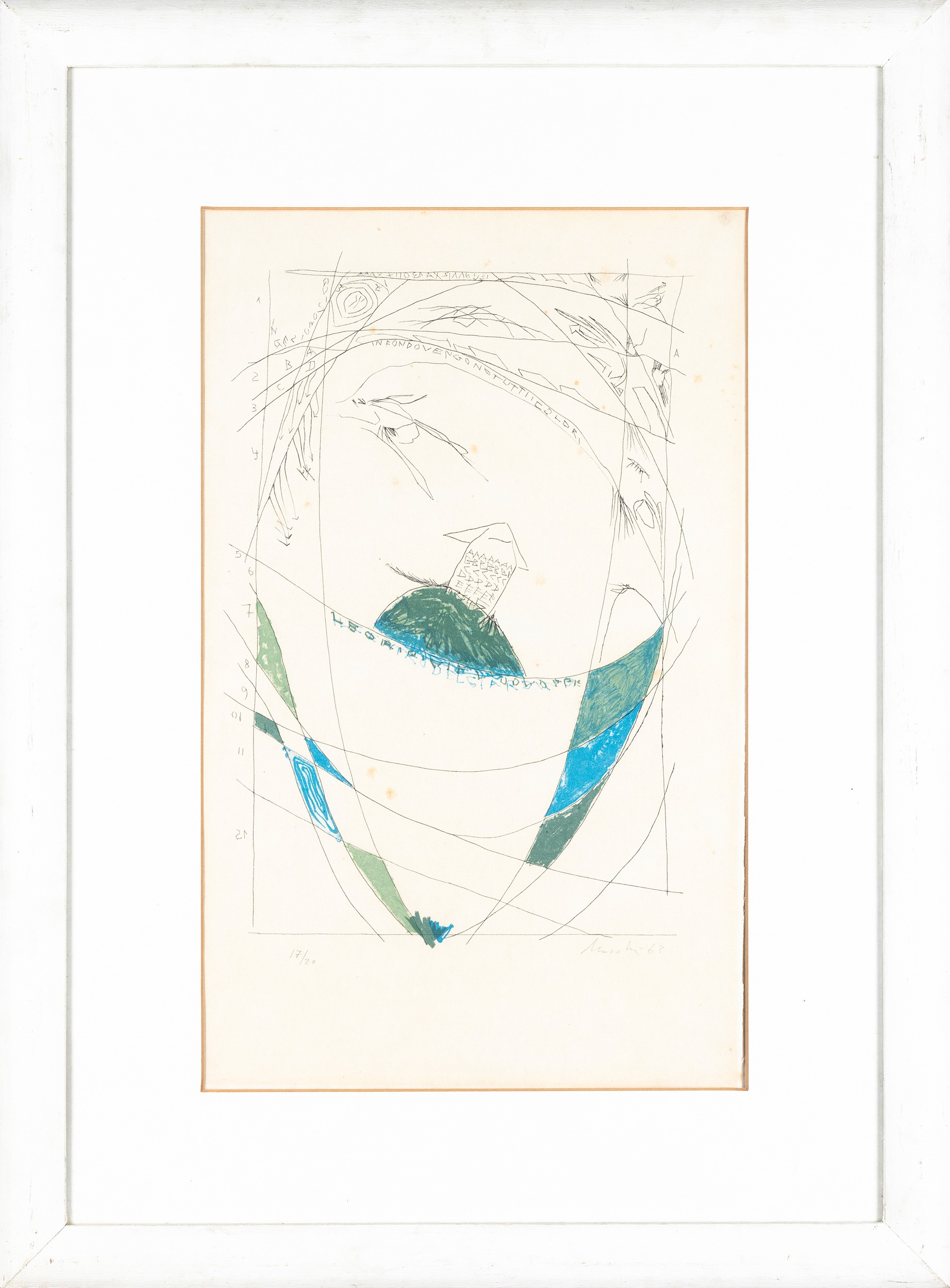 Gastone Novelli - In fondo vengono tutti i colori, litografia, 1963