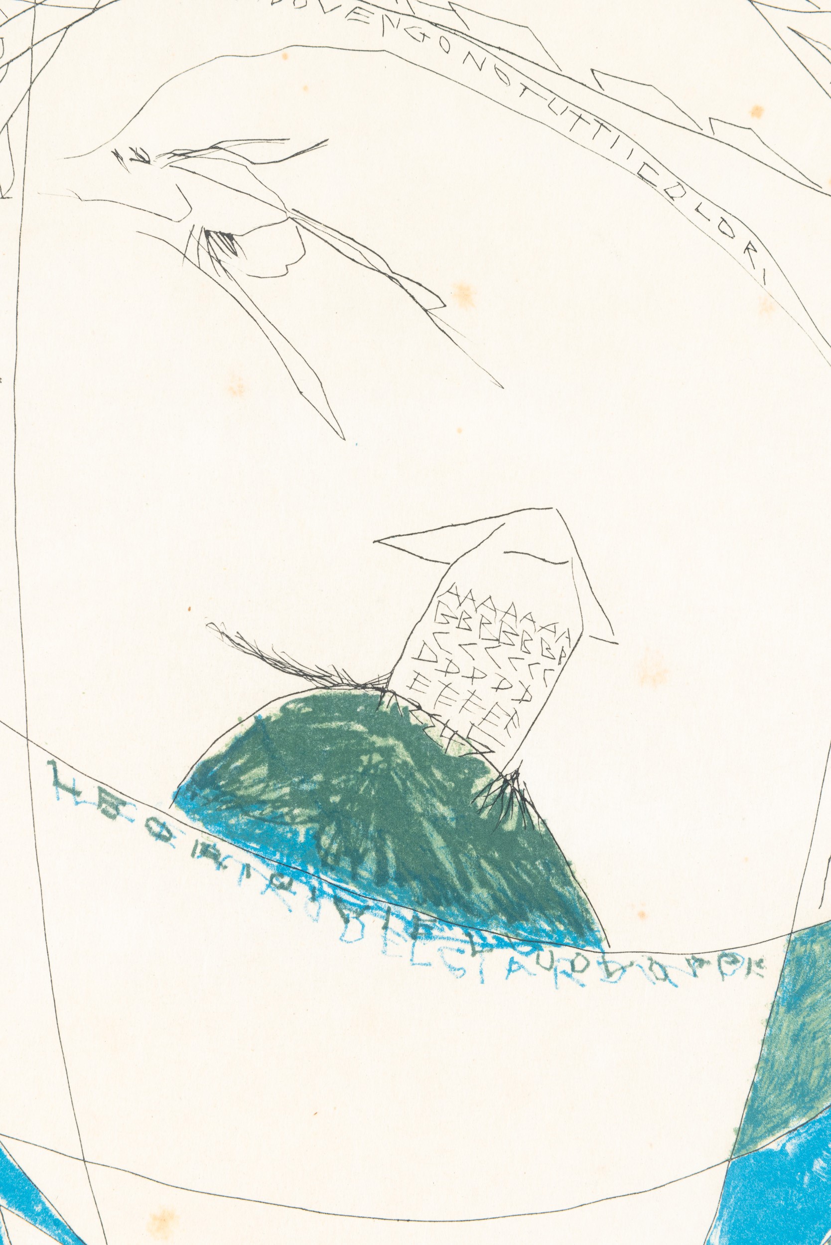 Gastone Novelli - In fondo vengono tutti i colori, litografia, 1963