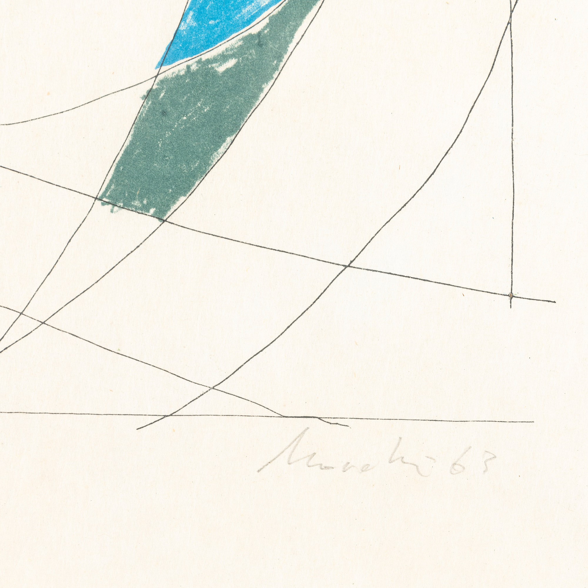 Gastone Novelli - In fondo vengono tutti i colori, litografia, 1963
