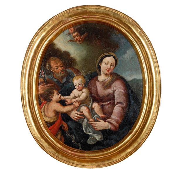 Scuola del XVIII secolo Sacra Famiglia con San Giovannino