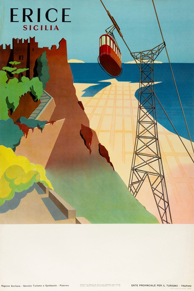 Anonimo : Erice - Sicilia  - Auction Vintage Posters and Collectible - Cambi Casa d'Aste