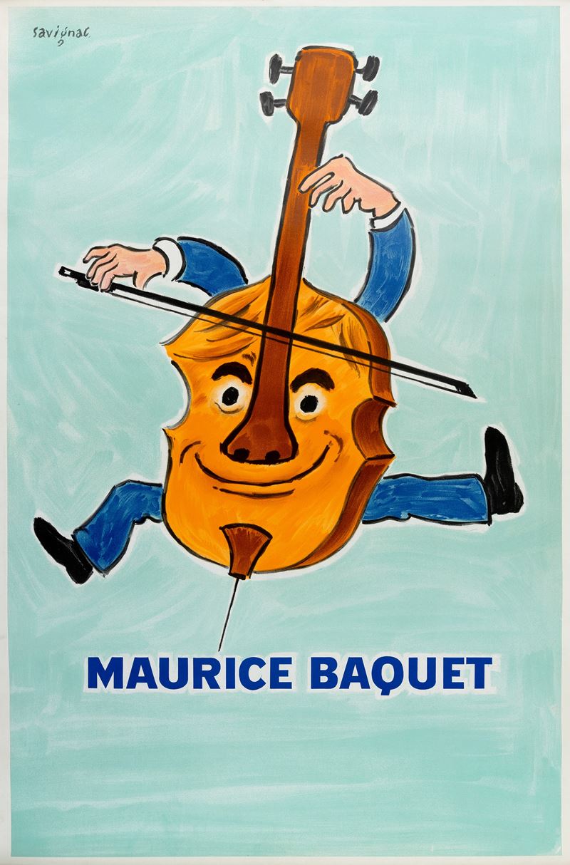 Raymond Savignac : Maurice Baquet  - Auction Vintage Posters and Collectible - Cambi Casa d'Aste