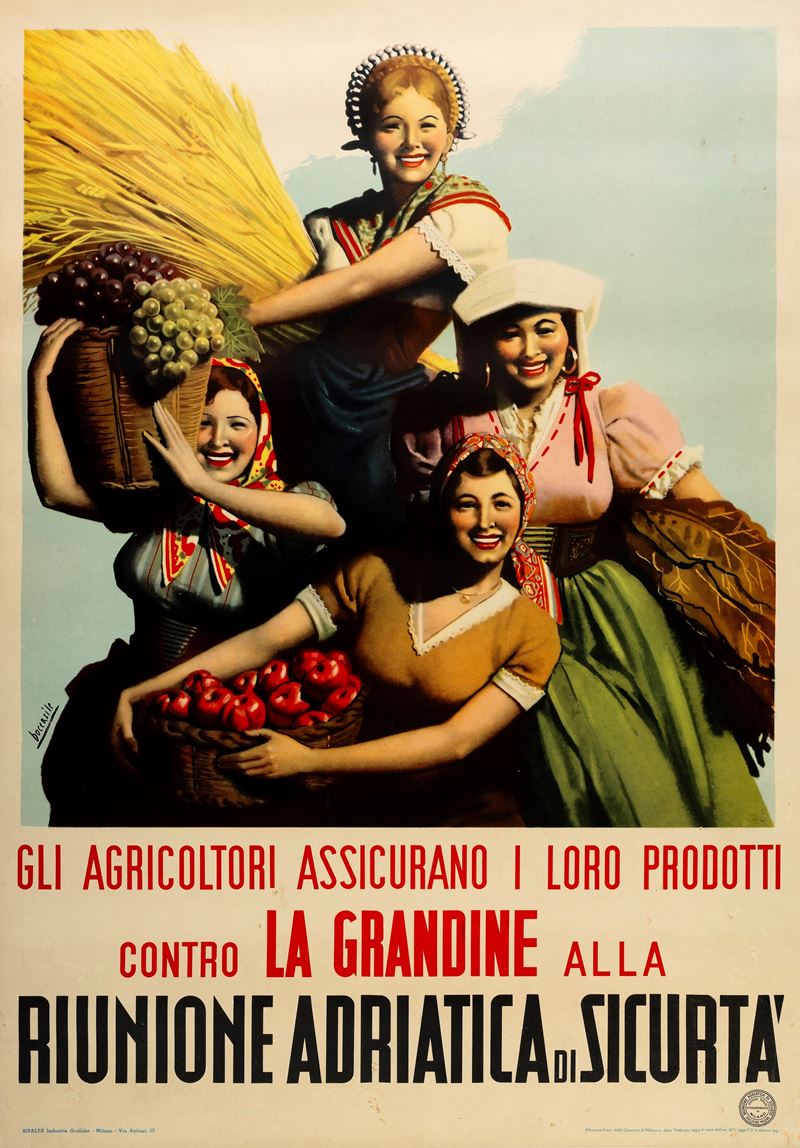 Gino Boccasile : Riunione Adriatica  - Auction Vintage Posters and Collectible - Cambi Casa d'Aste