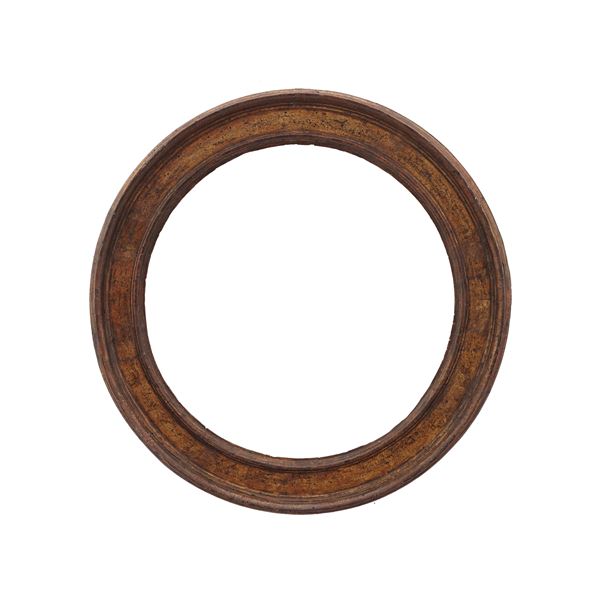 Cornice di forma circolare in legno dorato. XVIII secolo
