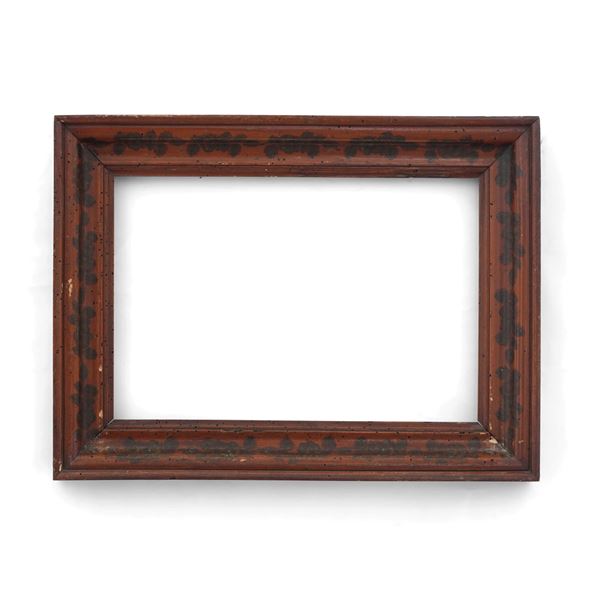 Cornice in legno dipinto a fiori. XX secolo