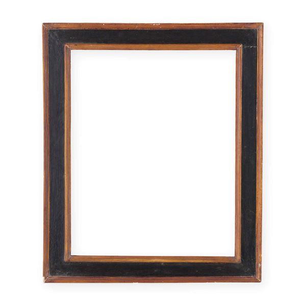 Cornice a cassetta in legno dipinto ed ebanizzato. Italia centrale XVIII secolo