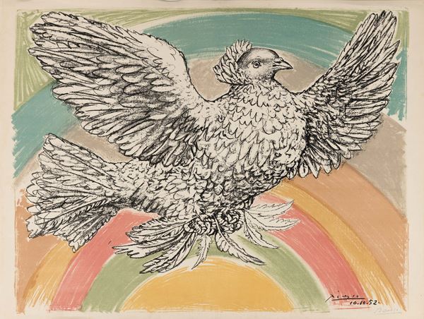 Pablo Picasso - Colombe Volant d’Arc en Ciel