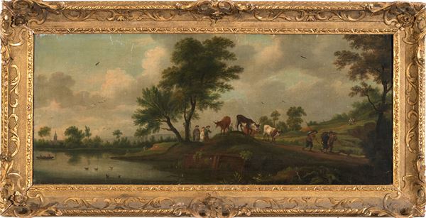 Paesaggio con pastori e armenti