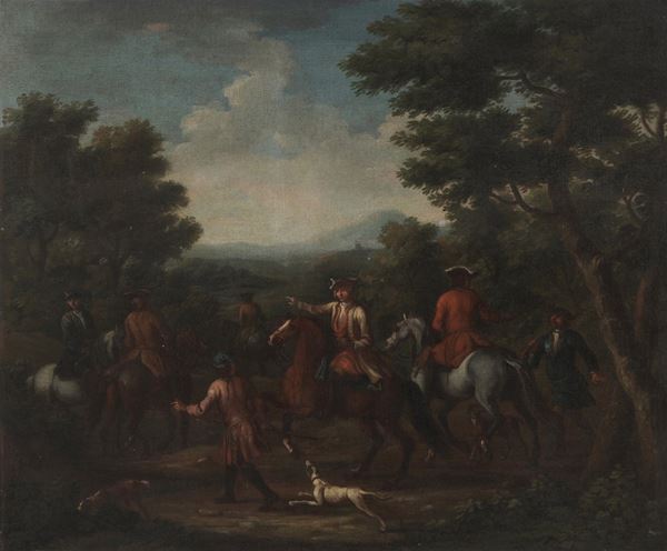 Paesaggio con cavalieri