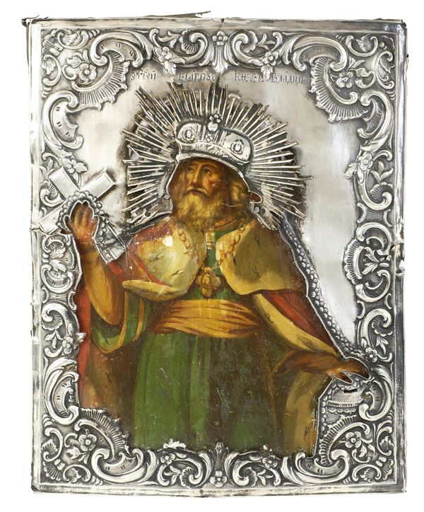 Icona raffigurante il Santo Principe (Cneaz) Vladimir, illuminatore dei popoli russi .