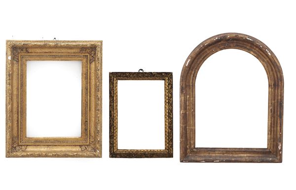 Lotto di tre cornici diverse