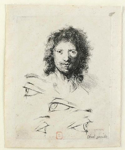 Della Bella, Stefano, Testa di giovane, acquaforte su carta