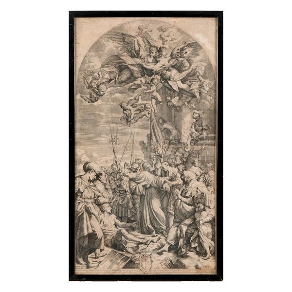 Giovanni Antonio Lorenzini (1655-1740) da Pasinelli (1629-1700) Sant'Antonio da Padova resuscita un giovane e fa arrestare il suo assassino